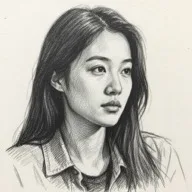 AI 필터 목탄 적용 사진
